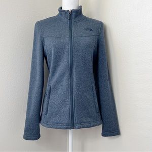 The North Face Women’s Full Zip Fleece Lined Mock Neck Knit Jacket Size Medium